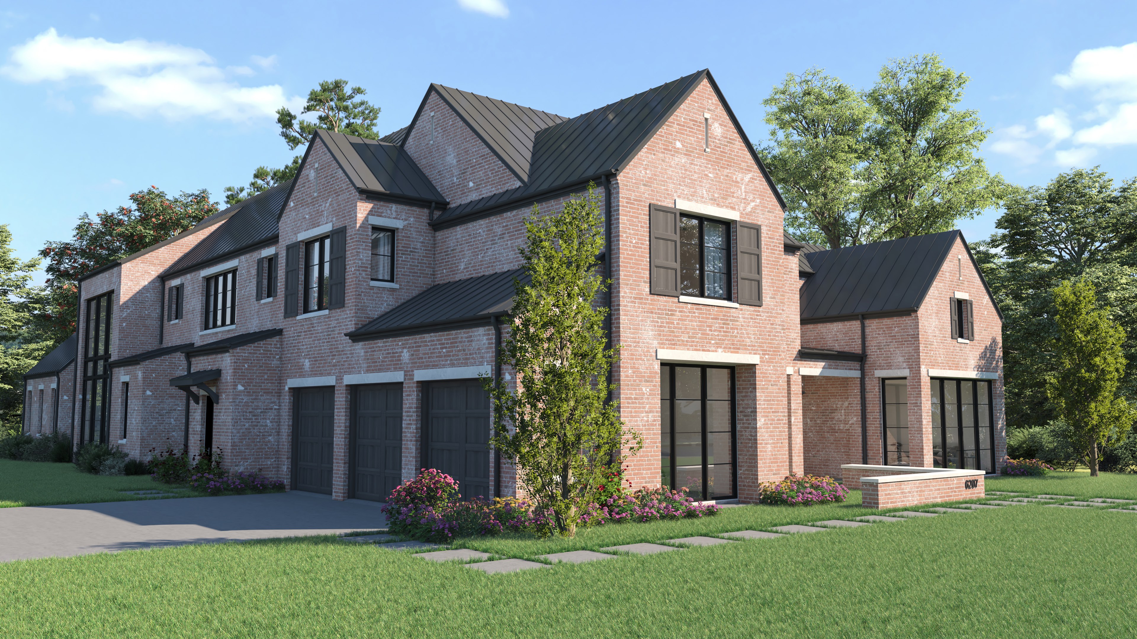 Architectural rendering of the residence planned for 6207 Prestonshire in Preston Hollow